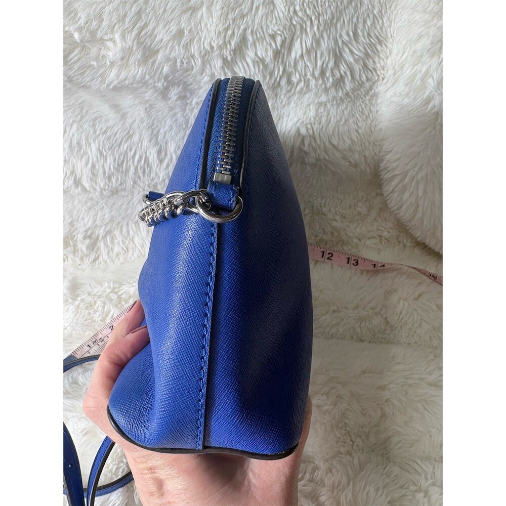 Michael Kors Jet Set Small Dome Crossbody Bag Sapphire Blue Silver - Picture 6 of 9